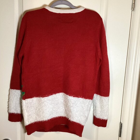 Happy Holidays Joyeuse's Ugly Festive Red Sweater Snowman Christmas Tree Size SP - Picture 5 of 10